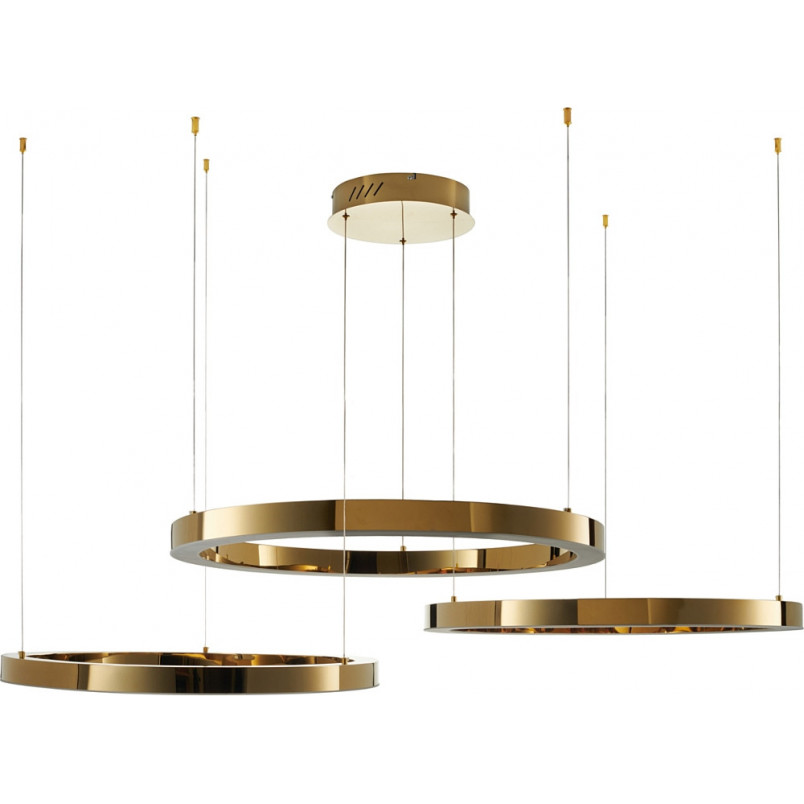 Lampa wisząca Circle | 3 okręgi, LED, złoty - Step Into Design
