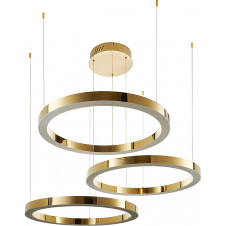 Lampa wisząca Circle | 3 okręgi, LED, złoty - Step Into Design