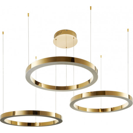Lampa wisząca Circle | 3 okręgi, LED, złoty - Step Into Design