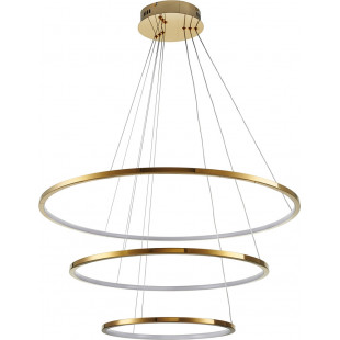 Lampa wisząca 3 okręgi regulowane Circle Slim LED 40+60+80cm złota Step Into Design