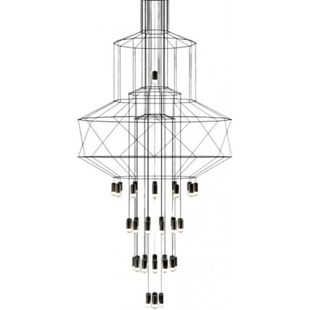 Żyrandol Linea 43 XL Czarny - Step Into Design | Lampa 150cm