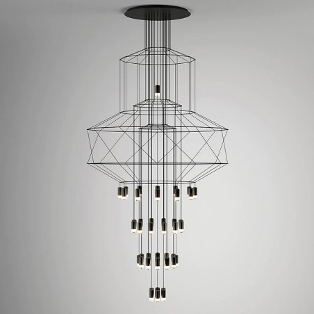Żyrandol Linea 43 XL Czarny - Step Into Design | Lampa 150cm