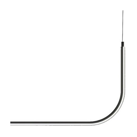 Lampa wisząca LED czarna Minima 80cm - Step Design