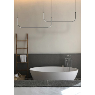 Lampa wisząca LED czarna Minima 80cm - Step Design