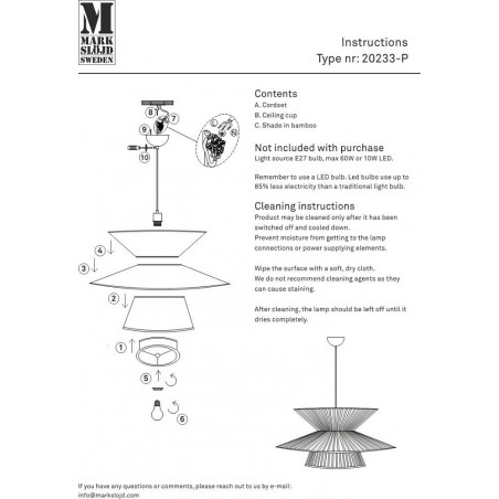 Lampa wisząca boho Duplici 57cm czarna | Markslojd