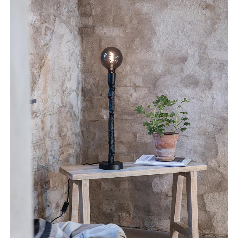 Lampa stołowa czarna Ramo Markslojd | Loftowa lampka E27
