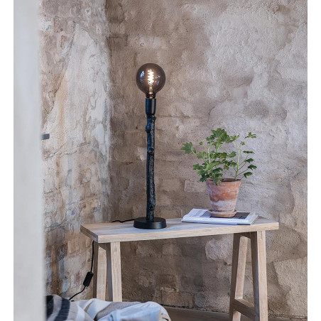 Lampa stołowa czarna Ramo Markslojd | Loftowa lampka E27