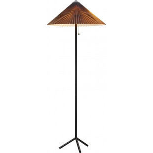 Lampa podłogowa z plisowanym kloszem Plisado czarny / szary Markslojd