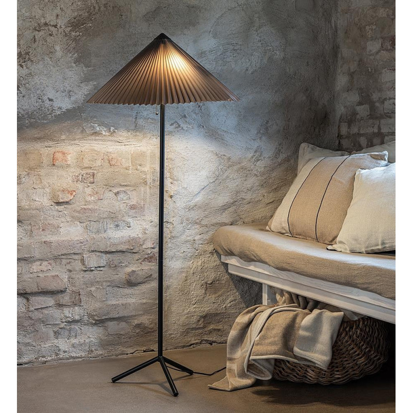 Lampa podłogowa Plisado | Szara i Czarna | Markslojd