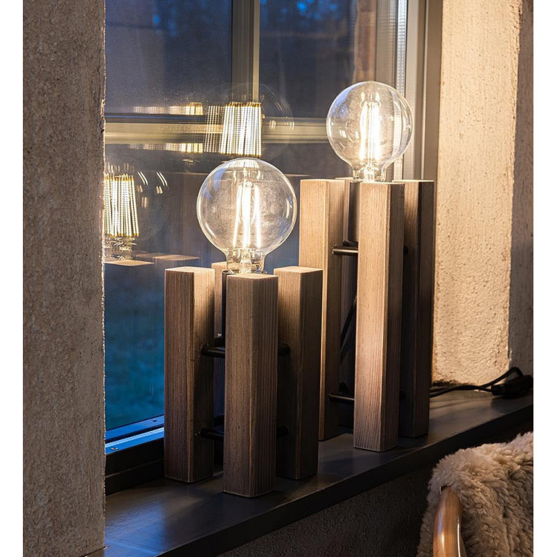 Lampa drewniana Lodge Markslojd | 36cm | Rustykalny Design