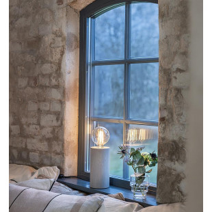 Lampa stołowa drewniana szara Legna | Markslojd