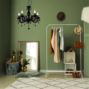 Żyrandol czarny Magnolia 48cm | ZumaLine - Eleganckie oświetlenie