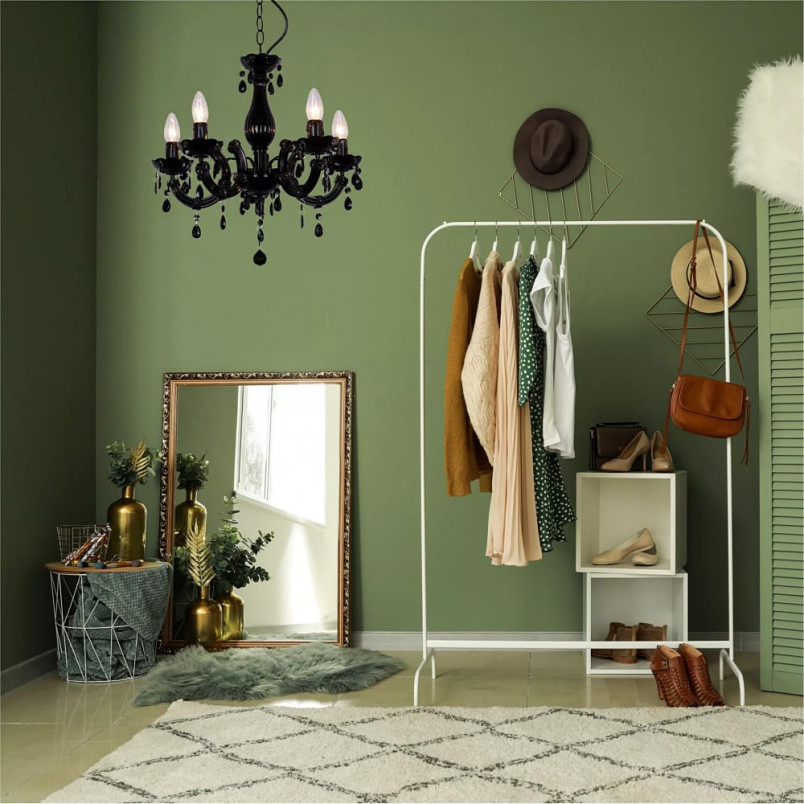 Żyrandol czarny Magnolia 48cm | ZumaLine - Eleganckie oświetlenie