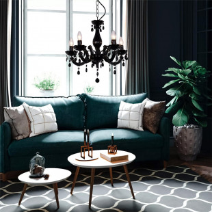 Żyrandol czarny Magnolia 48cm | ZumaLine - Eleganckie oświetlenie