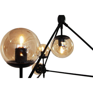 Stylizowa Lampa wisząca szklana designerska Astrifero 10 Czarno Bursztynowa marki Step Into Design