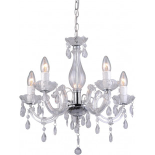 Żyrandol wiszący z kryształkami Magnolia 48cm transparentny Zumaline
