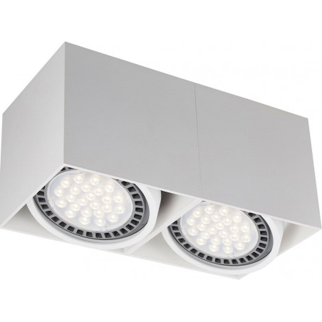 Lampa spot podwójna Box biała - ZumaLine | Oświetlenie