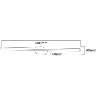 Kinkiet LED czarny Arvi 60cm - Oświetlenie łazienkowe ZumaLine