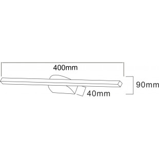 Kinkiet LED czarny Arvi 40cm - Idealny nad lustro | ZumaLine