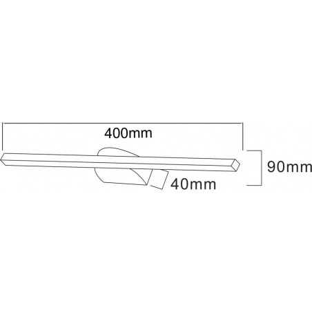 Kinkiet LED czarny Arvi 40cm - Idealny nad lustro | ZumaLine