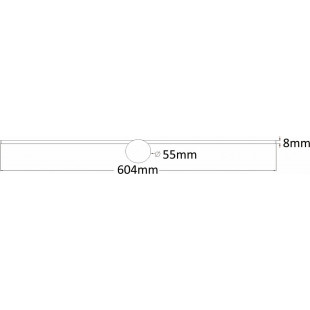 Kinkiet LED Camara złoty 60cm - Minimalistyczny design | Zumaline