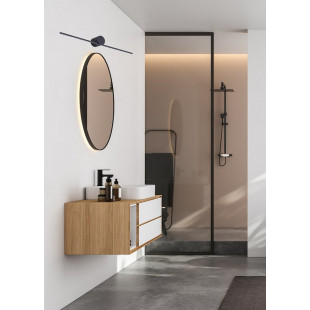 Kinkiet LED czarny Zumaline Camara 40cm - Minimalistyczny design