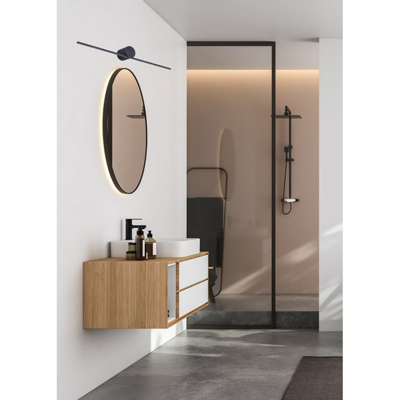 Kinkiet LED czarny Zumaline Camara 40cm - Minimalistyczny design