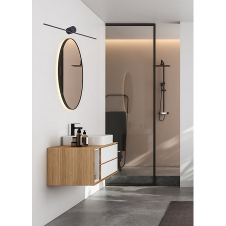 Kinkiet LED czarny Zumaline Camara 40cm - Minimalistyczny design
