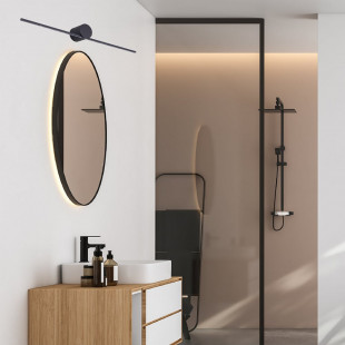 Kinkiet LED czarny Zumaline Camara 40cm - Minimalistyczny design