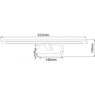 Kinkiet LED Alter 62cm Złoty | ZumaLine - Oświetlenie