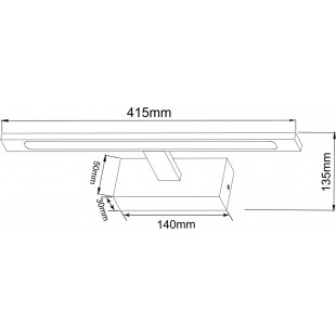 Kinkiet LED Alter czarny 41,5cm - ZumaLine | Nowoczesne oświetlenie