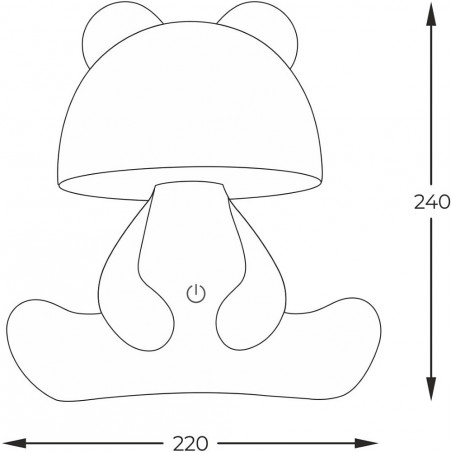Lampka nocna Miś Bear LED różowa | ZumaLine - Światło dla dziecka