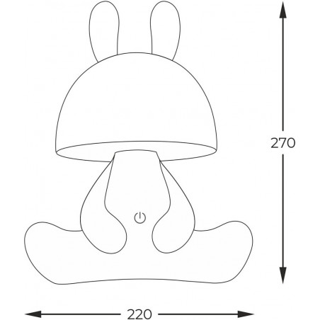 Lampka nocna królik Bunny LED - ZumaLine | Delikatne światło dla dziecka