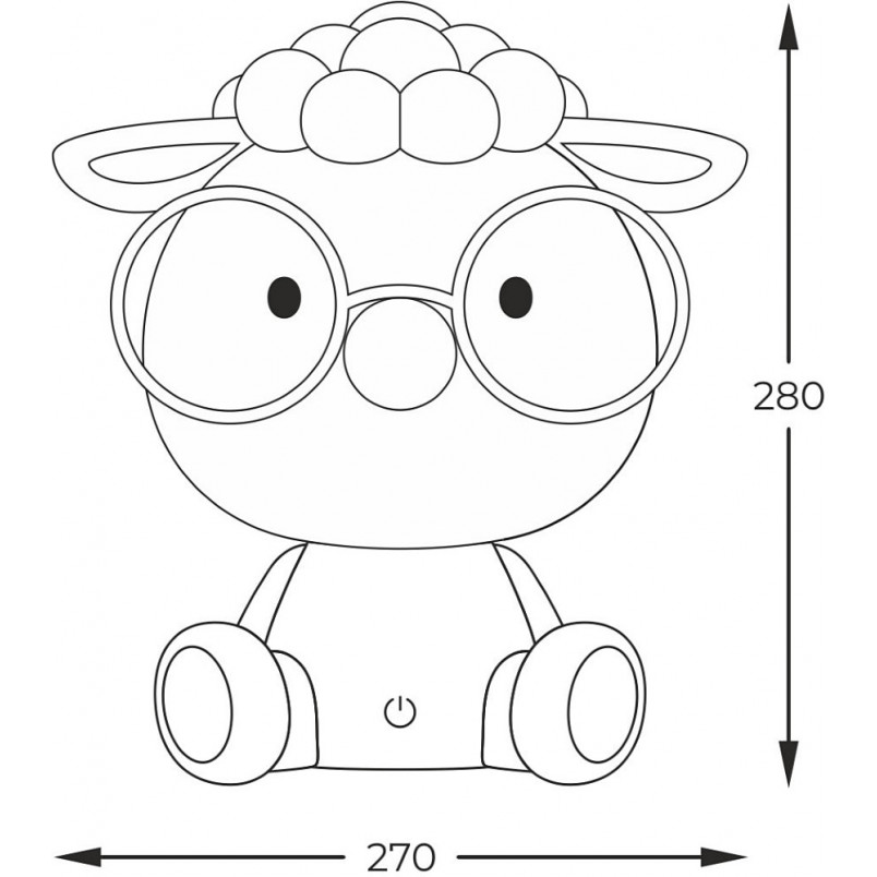 Lampa dla dziecka Owieczka Sheep LED szara | ZumaLine