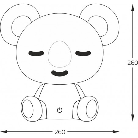 Lampa Koala LED Różowa dla Dziewczynki | ZumaLine