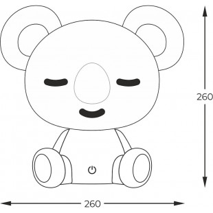 Lampa Koala LED szara | ZumaLine - Oświetlenie dla dzieci