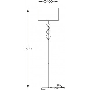 Lampa podłogowa z abażurem Rea 40cm czarny / złoty ZumaLine