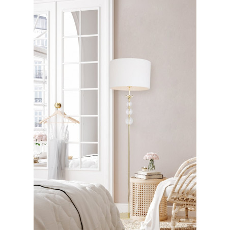Lampa podłogowa Rea biało-złota ZumaLine | Eleganckie oświetlenie