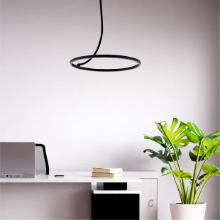 Lampa sufitowa okrągła Corit LED 58,5cm czarna Zumaline