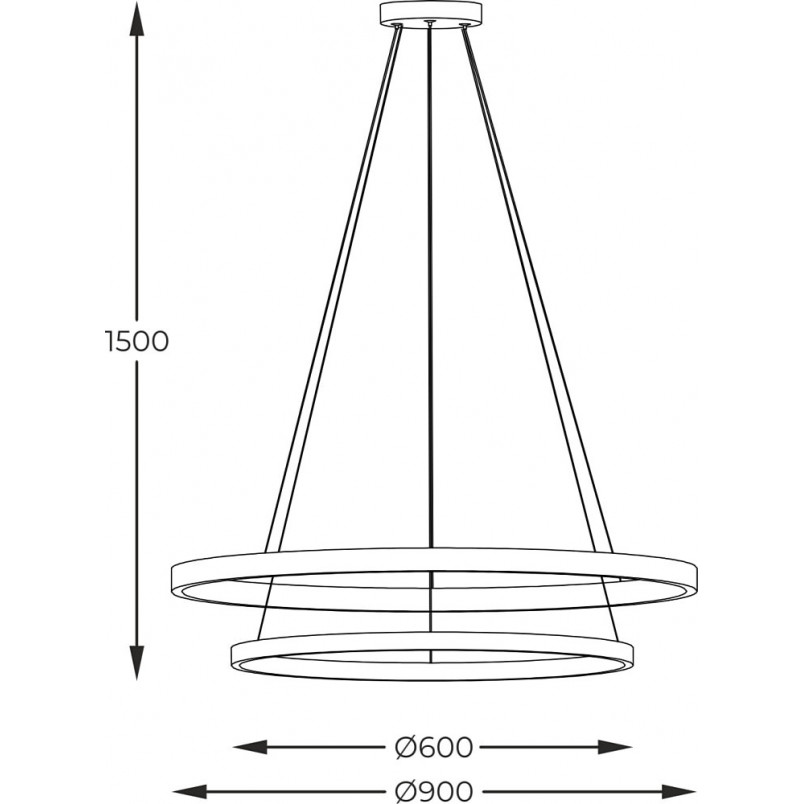 Lampa wisząca LED czarna Horik 60/90cm - ZumaLine | Minimalizm