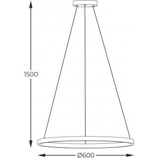 Lampa wisząca LED Horik 60cm czarna - ZumaLine | Minimalizm i styl