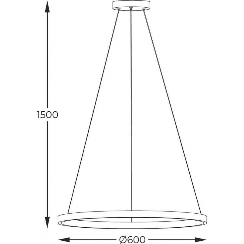Lampa wisząca LED Horik 60cm czarna - ZumaLine | Minimalizm i styl