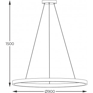 Lampa wisząca LED czarna Horik 90cm - ZumaLine | Minimalizm
