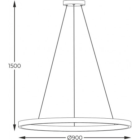 Lampa wisząca LED czarna Horik 90cm - ZumaLine | Minimalizm