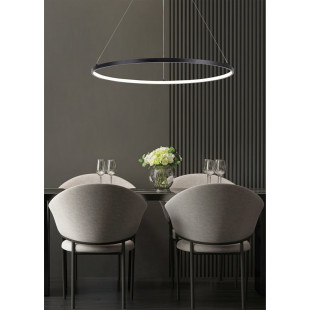 Lampa wisząca LED czarna Horik 90cm - ZumaLine | Minimalizm
