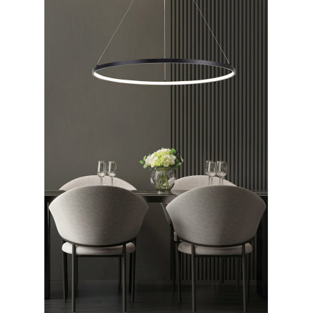 Lampa wisząca LED czarna Horik 90cm - ZumaLine | Minimalizm