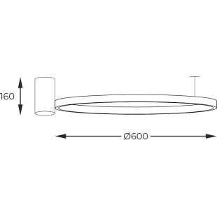 Lampa sufitowa okrągła Horik LED 60cm czarna Zumaline