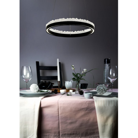 Lampa wisząca Regi LED czarna - ZumaLine | Glamour