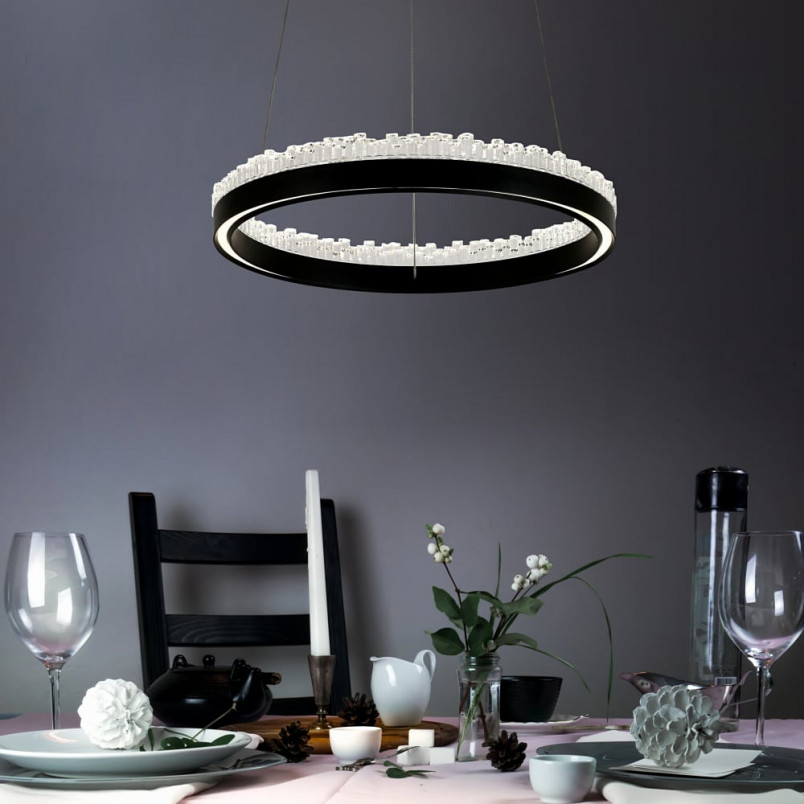 Lampa wisząca Regi LED czarna - ZumaLine | Glamour