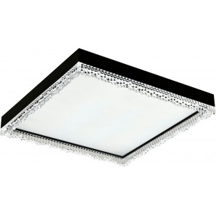 Plafon kwadratowy glamour Regi LED 45,8x45,8cm czarny mat Zumaline